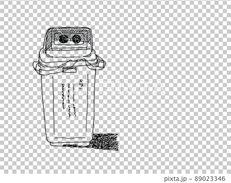 垃圾桶筆繪圖插圖 垃圾桶筆繪圖插圖 89023346