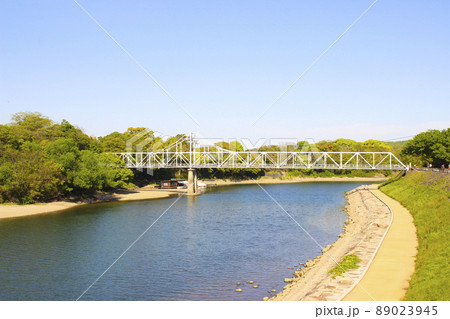 旭川と月見橋/岡山県岡山市北区石関町2丁目 旭川と月見橋/岡山県岡山市北区石関町2丁目 89023945