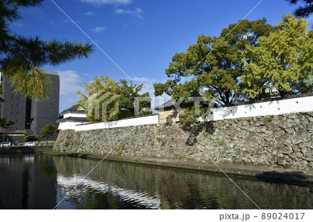 日本100名城　大分府内城 南側堀と石垣 89024017
