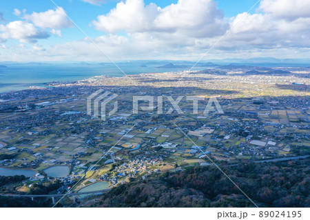 愛媛県　伊予市・松前町・松山市の風景 89024195