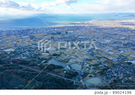 愛媛県　伊予市・松前町・松山市の風景 89024196