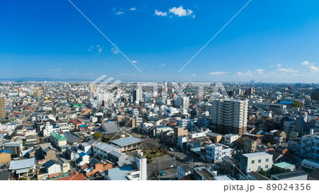 愛知県一宮市 一宮市役所展望台から見る風景（名古屋方面）の写真素材 [89024356] - PIXTA