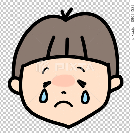 男孩的表情圖標（哭臉） 89024582