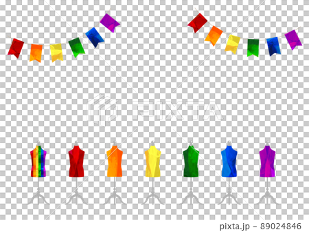 彩虹彩旗,兒童軀幹插畫_LGBTQ+_背景素材 彩虹彩旗,兒童軀幹插畫_LGBTQ+_背景素材 89024846