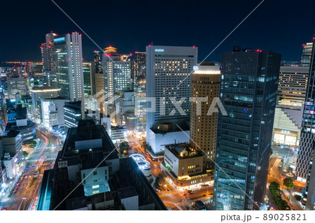 大阪市 夜の梅田 高層ビル群 大阪駅前第3ビルから 大阪市 夜の梅田 高層ビル群 大阪駅前第3ビルから 89025821
