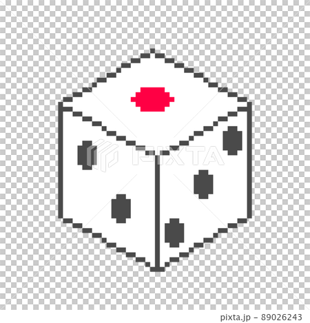 サイコロのピクセルイラスト 89026243