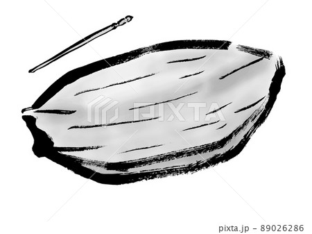 たこ焼の入れ物　舟皿　モノクロ 89026286