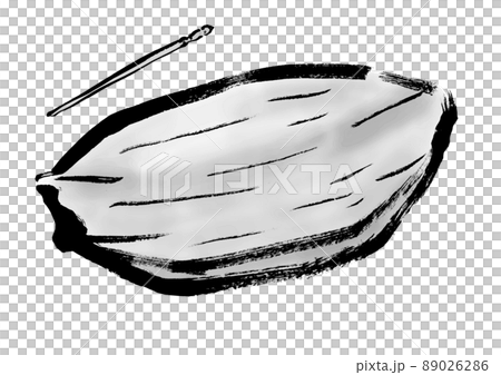 Takoyaki container boat plate monochrome 89026286