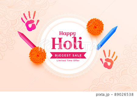 happy holi sale background with pichkari happy holi sale background with pichkari 89026538