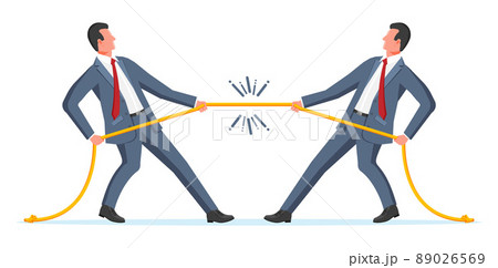 Two Businessman Pull of Rope. 89026569