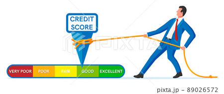 Businessman Changing Personal Credit Information. 89026572
