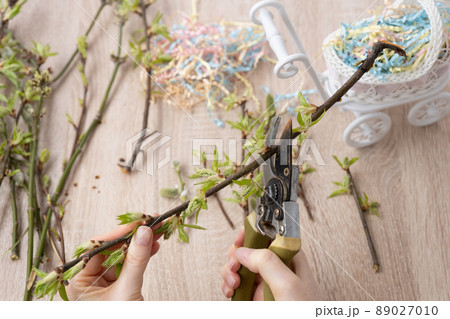 Instruction, step by step. Step 5 of 7. Stylish home decoration with your own hands. We cut the branches of the required length Instruction, step by step. Step 5 of 7. Stylish home decoration with your own hands. We cut the branches of the required length 89027010