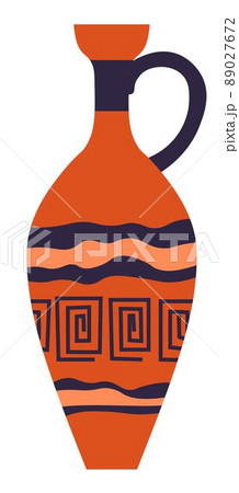 Roman or Greek amphora, ancient vase decoration 89027672