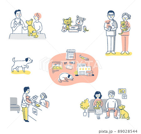 さまざまなペットとのライフシーン　セット 89028544