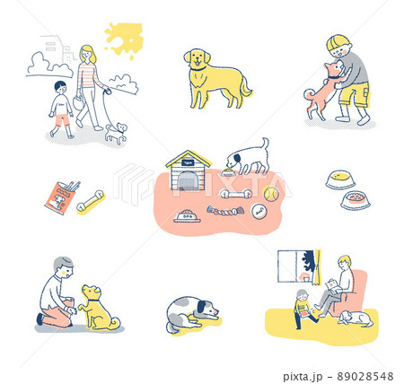 さまざまなペットとのライフシーン　セット 89028548