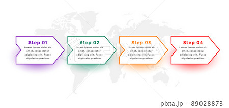 arrow style modern infographic template 89028873
