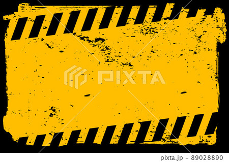 grunge yellow warning background with black stripes 89028890
