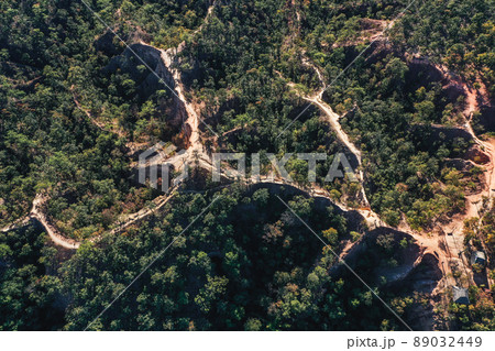 Aerial view of Pai Canyon in Pai, Mae Hong Son, Thailand 89032449