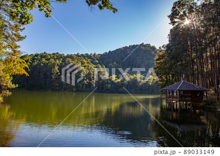 Pang Oung national park, lake and forest of pine trees in Mae Hong Son, Thailand Pang Oung national park, lake and forest of pine trees in Mae Hong Son, Thailand 89033149