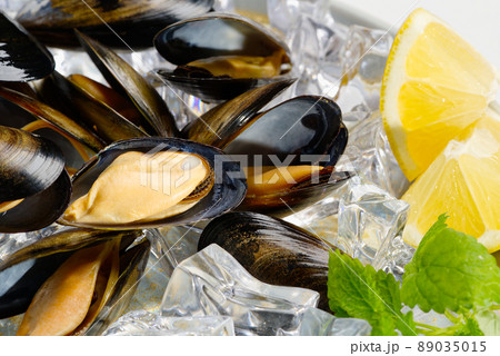 Shellfish dish. Seafood dishes. Mussels in sauce. 89035015