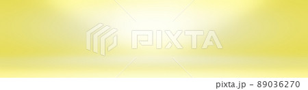 Abstract solid of shining yellow gradient studio wall room background. 89036270