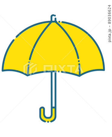 傘　雨傘　日傘　シンプル　青色　黄色 89036624