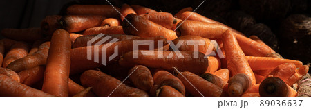 Heap of carrots in local market 89036637