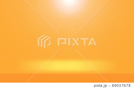 Abstract solid of shining yellow gradient studio wall room background. 89037678