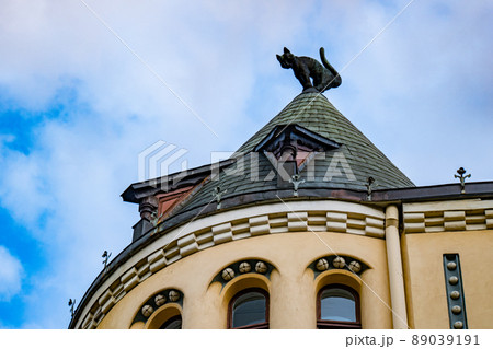 ラトビア　リガ　旧市街地　猫の家 89039191