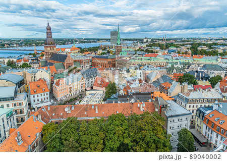 ラトビア　リガ　旧市街地　展望風景 89040002