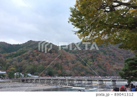 京都 嵐山 渡月橋と紅葉 京都 嵐山 渡月橋と紅葉 89041312