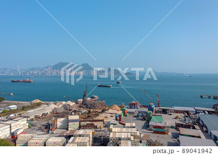 the WHARVES AND LOGISTICS at Nam Wan, hong kong, 15 April 2022 89041942