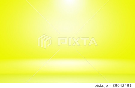 Abstract solid of shining yellow gradient studio wall room background. 89042491