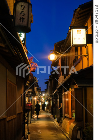 京都市 夜の先斗町 京都市 夜の先斗町 89043123