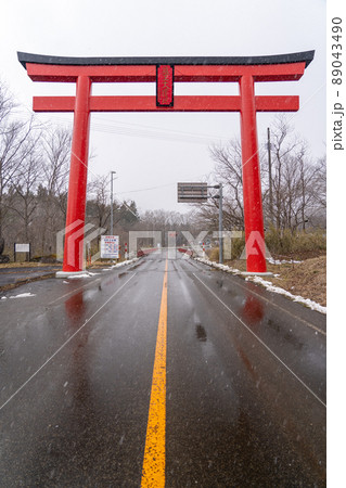 蔵王大権現大鳥居(宮城県蔵王町) 蔵王大権現大鳥居(宮城県蔵王町) 89043490