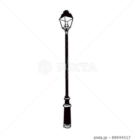 手描きのシンプルな街灯のイラスト素材