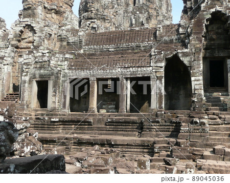 カンボジア アンコールトム遺跡 バイヨン寺院四面仏 カンボジア アンコールトム遺跡 バイヨン寺院四面仏 89045036