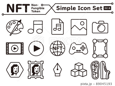 NFTのシンプルなアイコンセット No. 02-B NFTのシンプルなアイコンセット No. 02-B 89045193