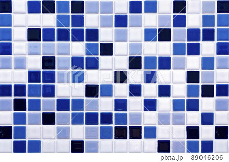背景 テクスチャ タイル ブロック モザイク 青 背景 テクスチャ タイル ブロック モザイク 青 89046206