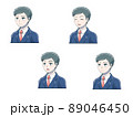 学生服男子表情セット 89046450