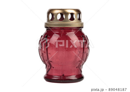 Red votive lamp for icons. 89048187