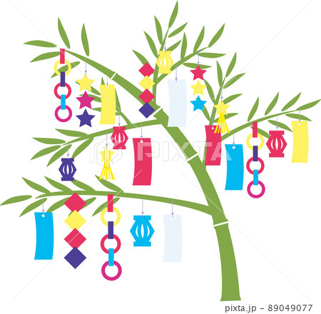 七夕の笹飾りのイラスト素材のイラスト素材