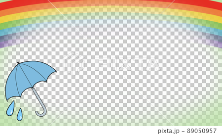 Umbrella and rainbow background 1 89050957