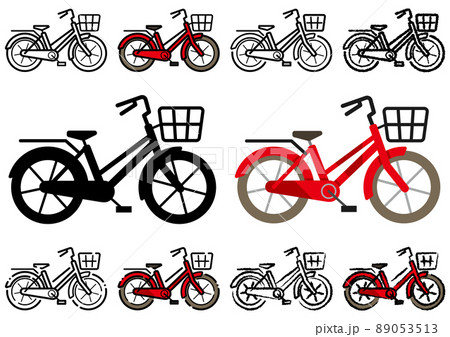 画風別アイコン各種(ママチャリ自転車) 89053513