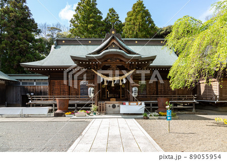 水戸市宮内町にある常陸第三宮 吉田神社の拝殿【春期】 89055954