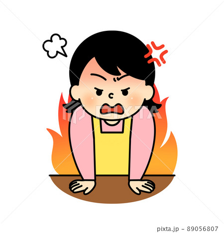 主婦 お母さん 怒る 炎 主婦 お母さん 怒る 炎 89056807
