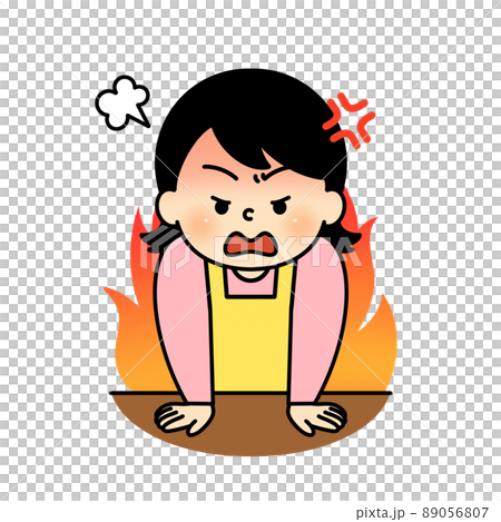 主婦 お母さん 怒る 炎 主婦 お母さん 怒る 炎 89056807