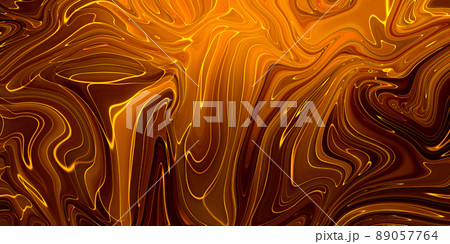 Abstract orange paint background. Acrylic texture with marble pattern 89057764