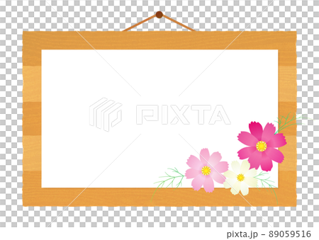 Signboard decorated with cosmos Menu Bulletin board Signboard decorated with cosmos Menu Bulletin board 89059516