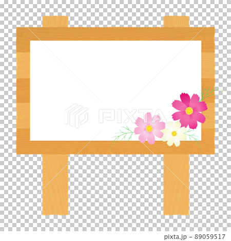 Signboard decorated with cosmos Menu Bulletin board Signboard decorated with cosmos Menu Bulletin board 89059517